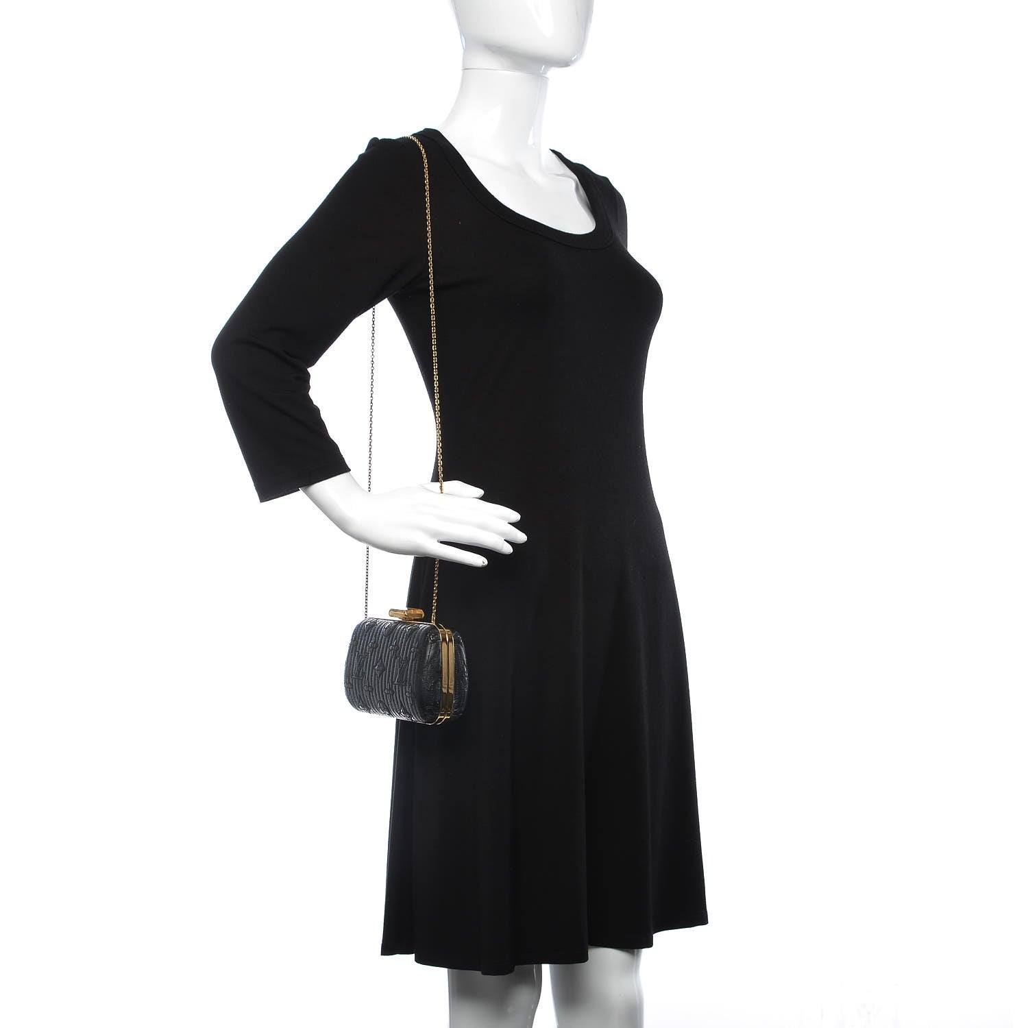 Louis Vuitton Vernis Monogram Motard Minaudiere Clutch Black 2 of 9