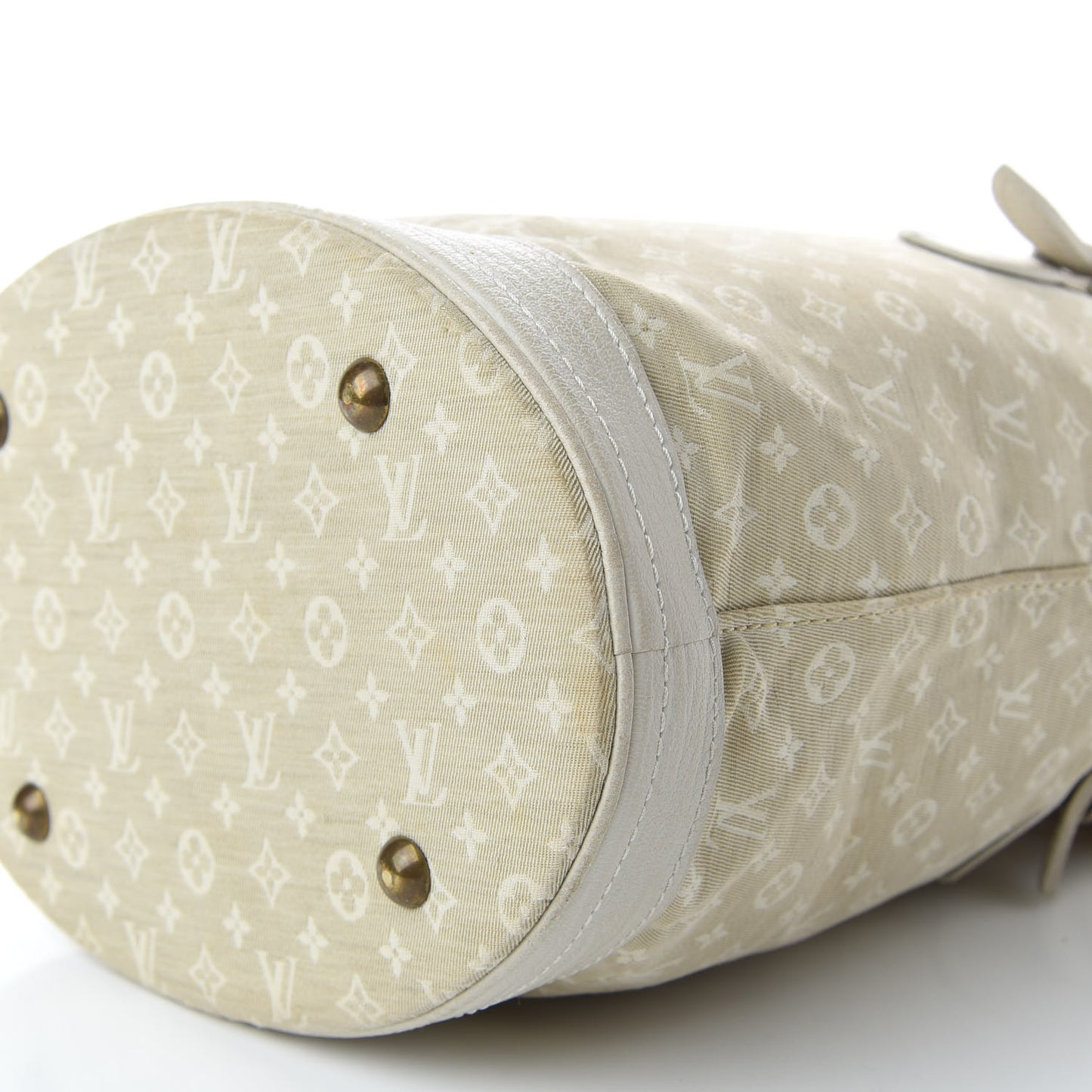 Mini Lin Monogram Bucket Bag Dune