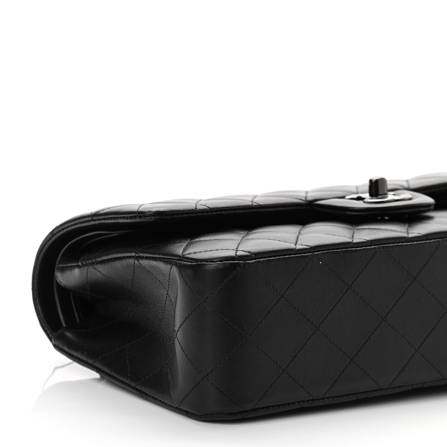 Chanel Lambskin Quilted Medium Double Flap So Black 9 of 11