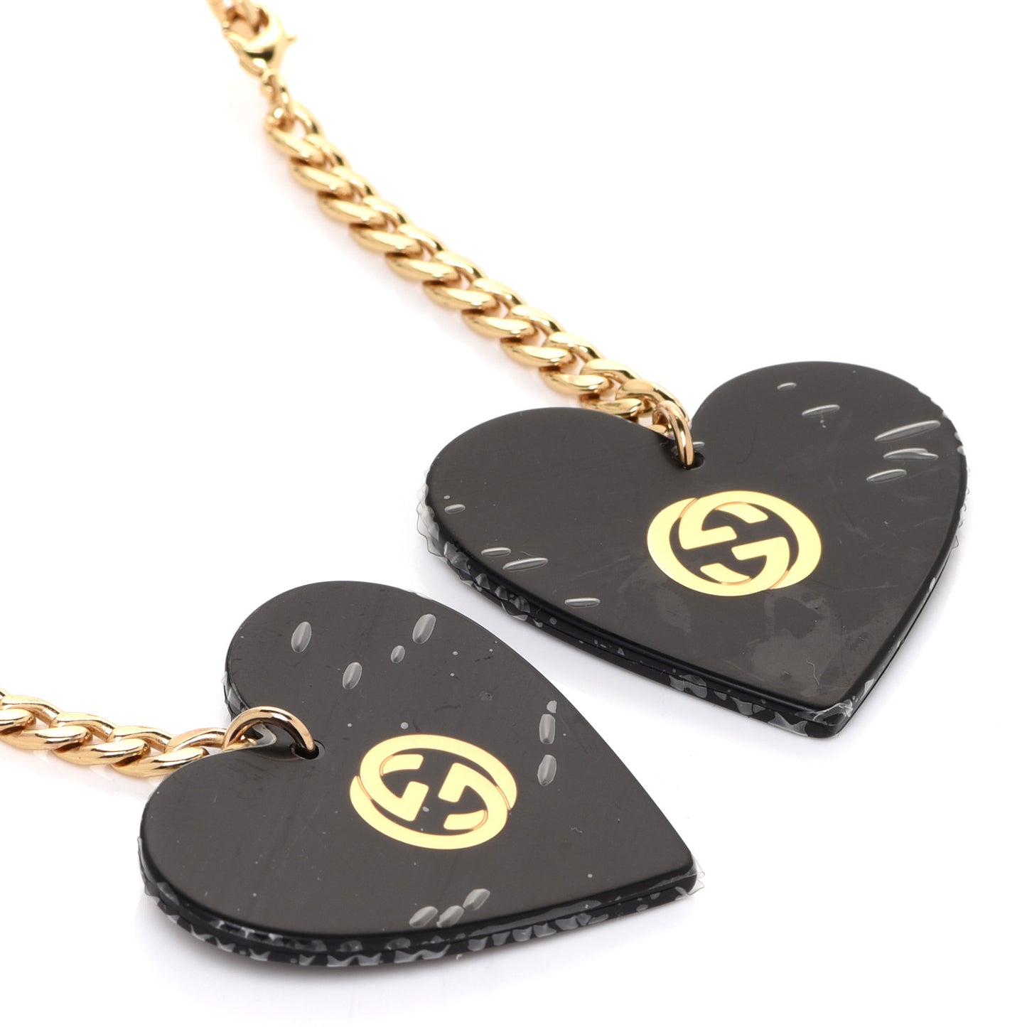 Metal Chain Cat Eye GG0977S Sunglasses Gold Grey