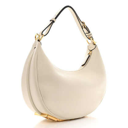 Fendi Vitello Grace Matte Small Fendigraphy Hobo Bag White Ice 3 of 12