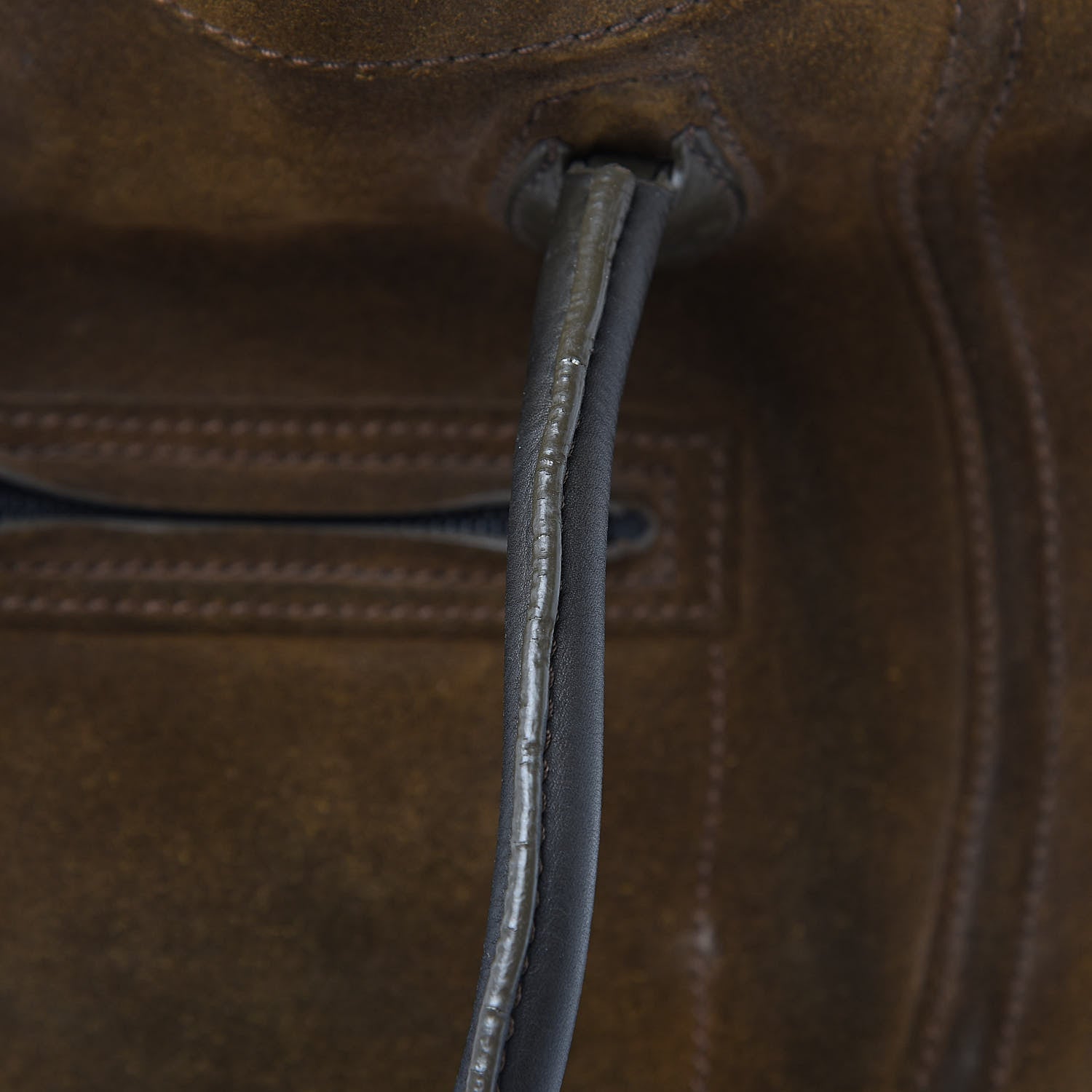 Celine Suede Medium Phantom Luggage Olive 18 of 18