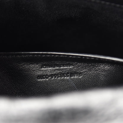 Saint Laurent Crinkled Calfskin Matelasse Monogram Baby Niki Chain Satchel Black 10 of 11