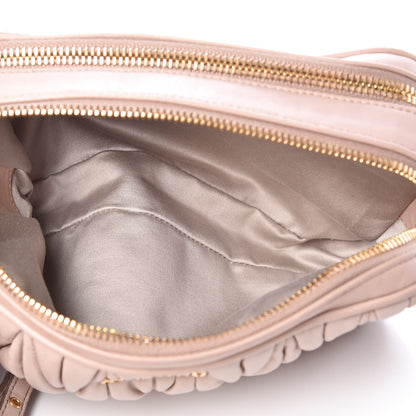 Miu Miu Nappa Matelasse Double Zip Chain Shoulder Bag Cammeo 5 of 13