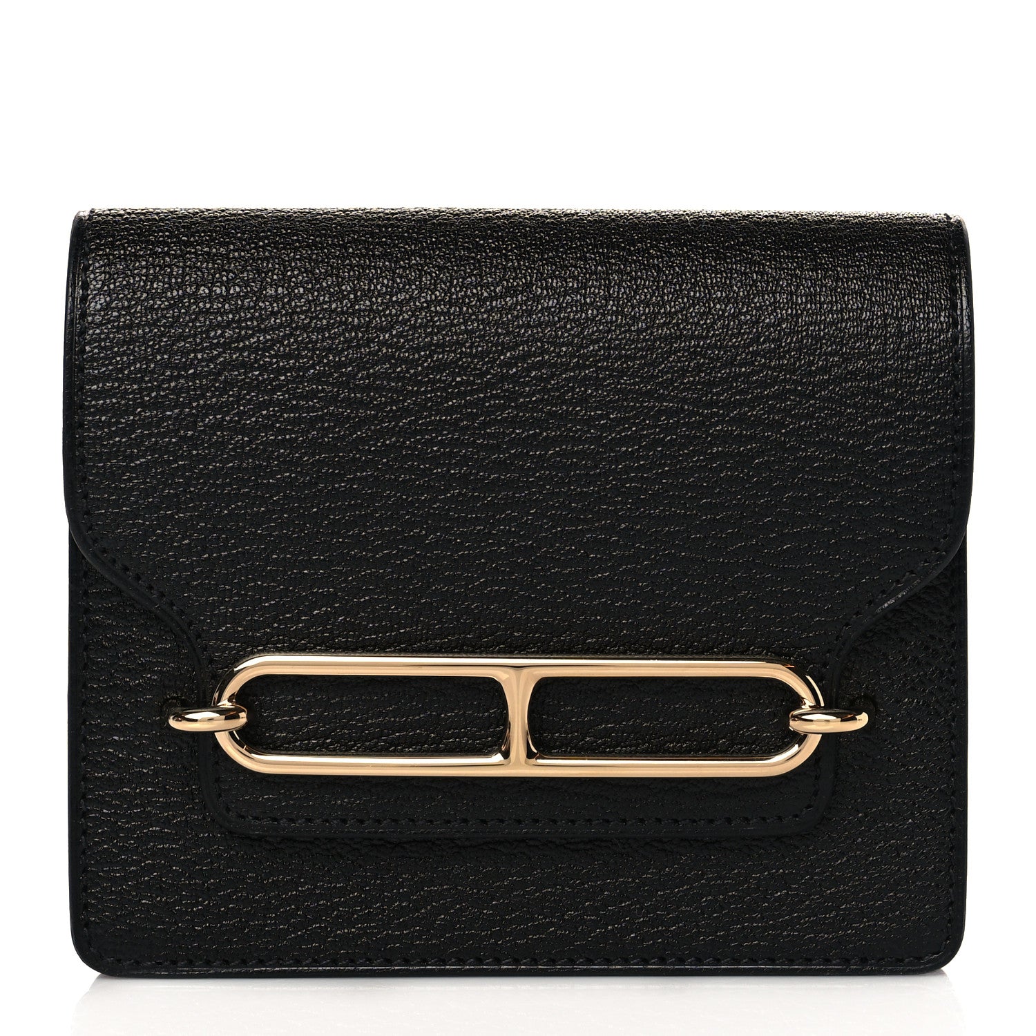 Hermes Chevre Mysore Roulis Slim Wallet Black 2 of 10
