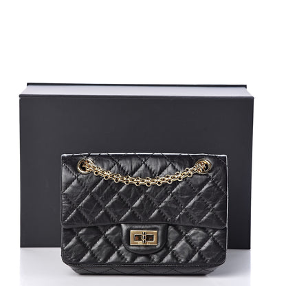Chanel Aged Calfskin Quilted 2.55 Reissue Mini Flap Black 10 of 10