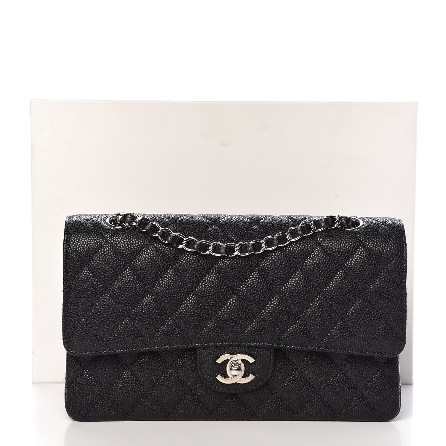 Chanel Caviar Quilted Medium Double Flap Black 10 of 10