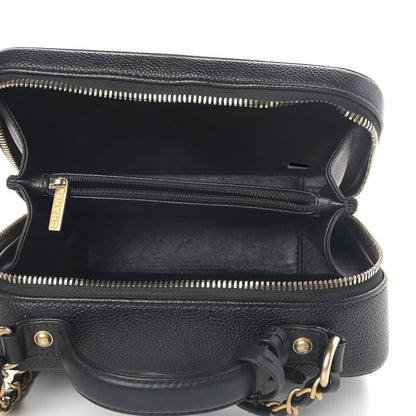 Chanel Caviar Quilted Medium CC Filigree Vanity Case Black 5 of 9