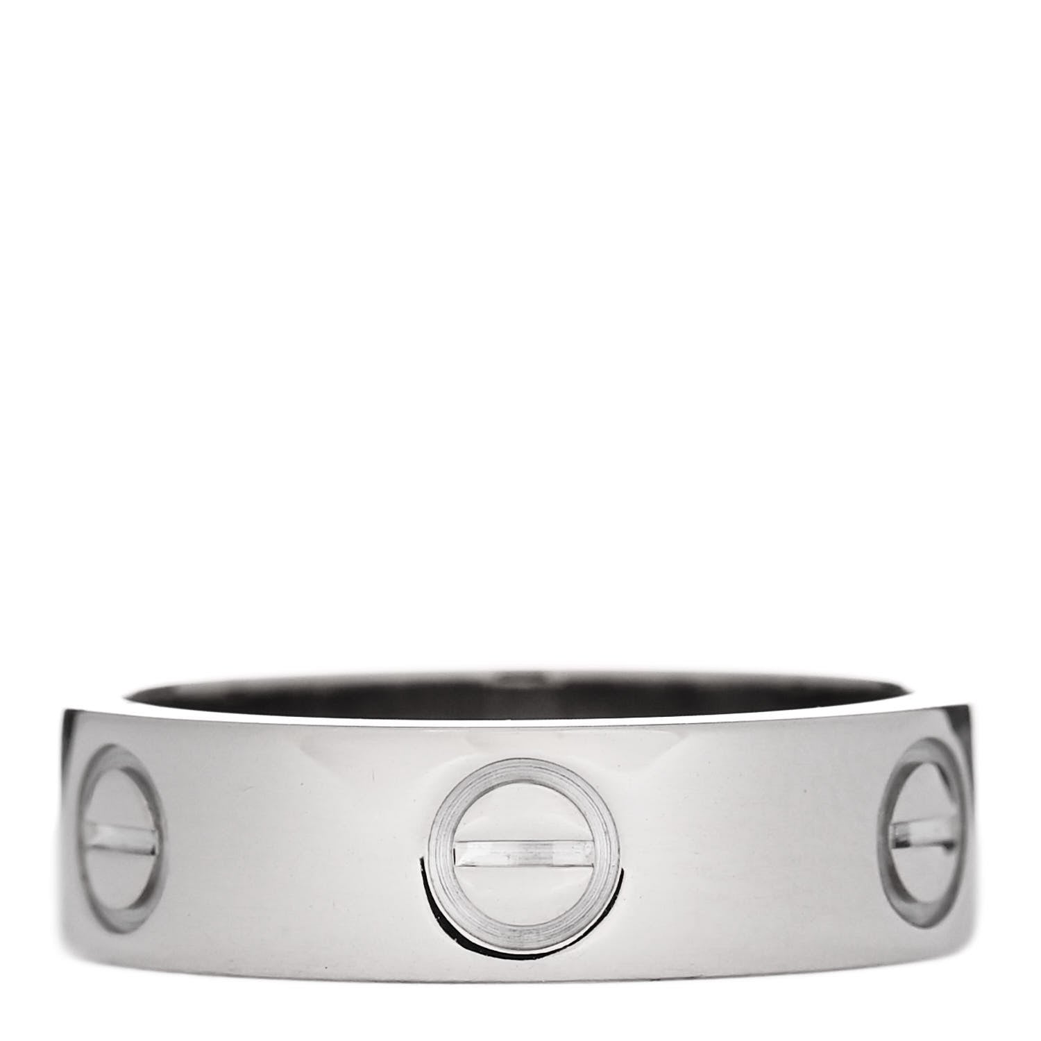 Cartier 18K White Gold 5.5mm LOVE Ring 53 6.25 3 of 4