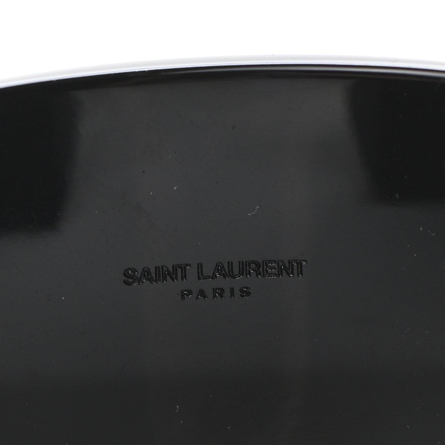 Saint Laurent Enamel Crystal Monogram Bracelet Black Gold Multicolor 4 of 5