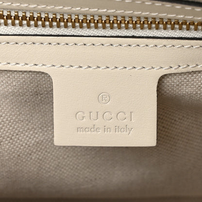 Gucci Boarded Plutone Calfskin Small Horsebit 1955 Top Handle Bag Mystic White 6 of 12