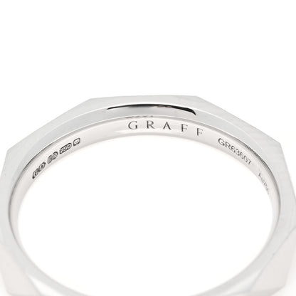 Graff 18K White Gold 3.2mm Laurence Graff Signature Wedding Band Ring 54 6.75 5 of 6