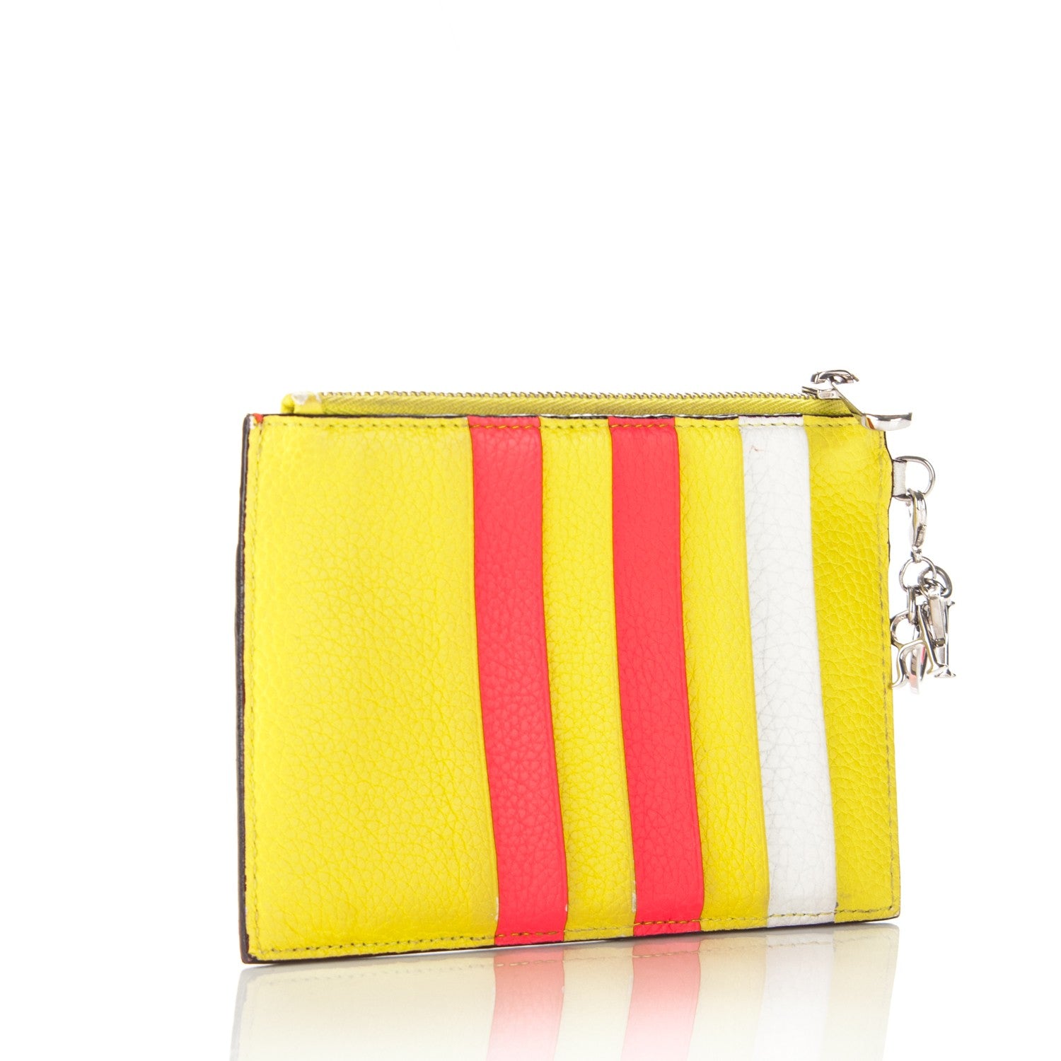 Christian Dior Bullcalf Tri-Color Diorissimo Card Holder Vert Acide 3 of 8
