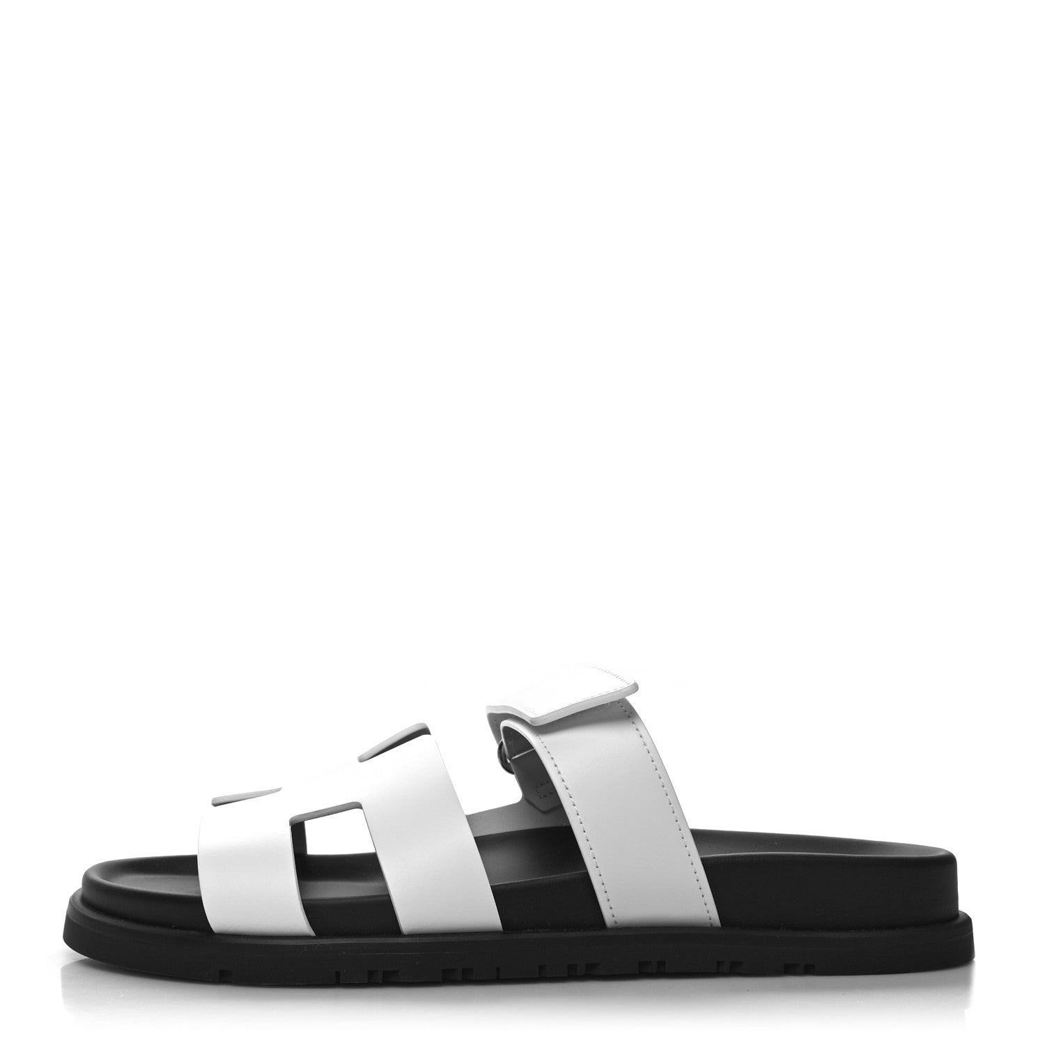 Hermes Calfskin Womens Chypre Sandals 39 White 1 of 8