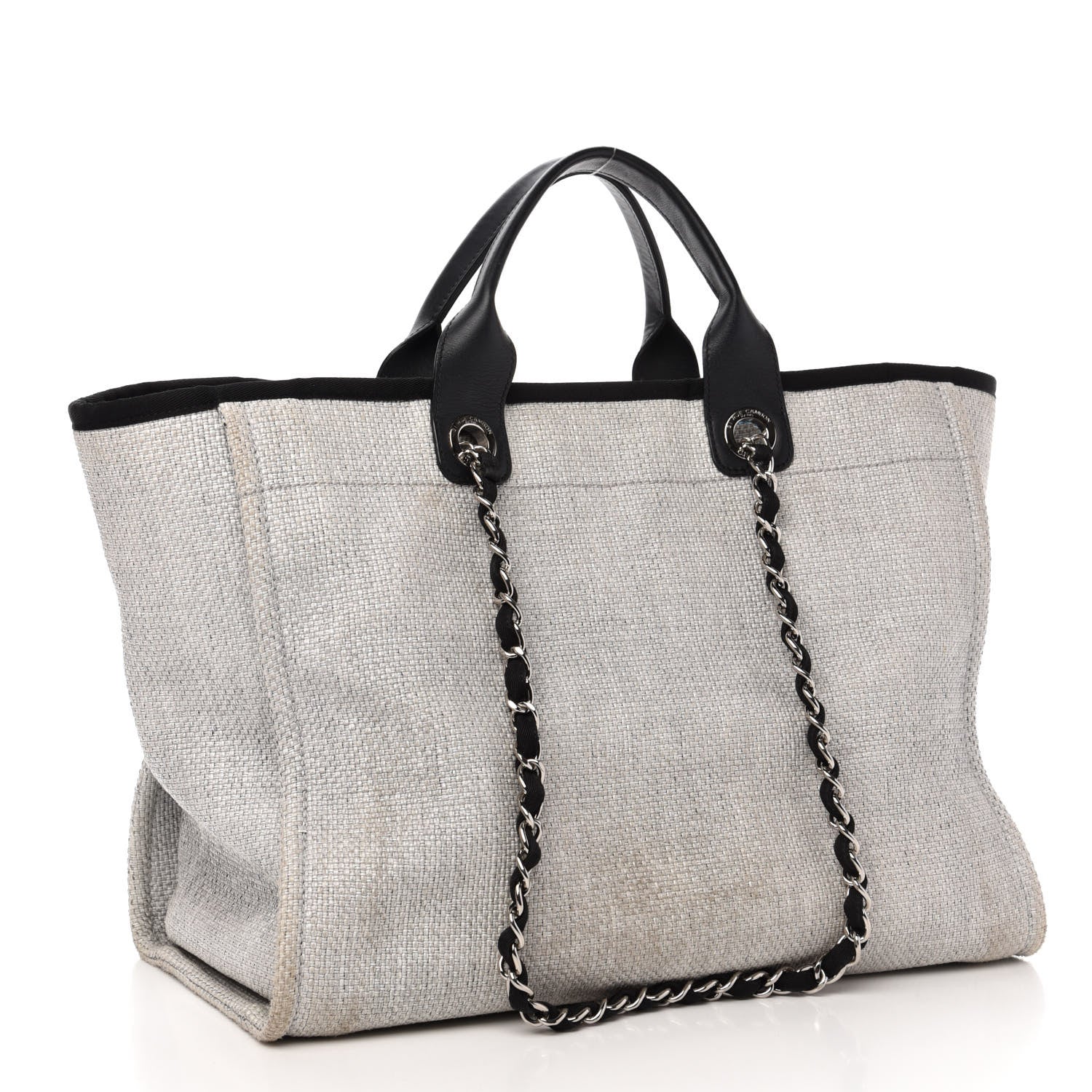Chanel Canvas Medium Deauville Tote Grey 3 of 11