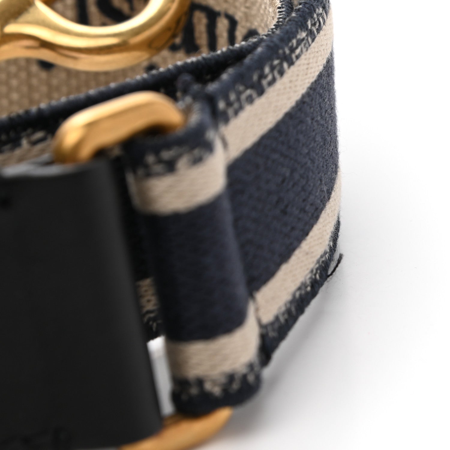 Christian Dior Canvas Embroidered Shoulder Strap Blue 6 of 6