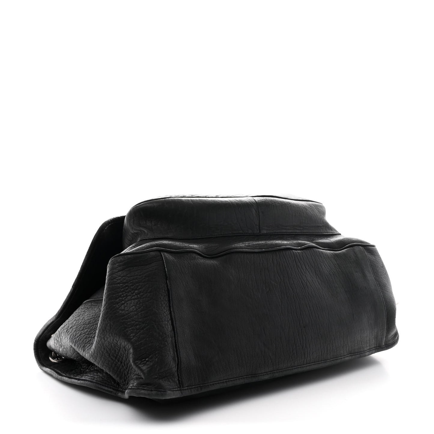 Grained Lambskin Monogram Oversized Niki Chain Satchel Black