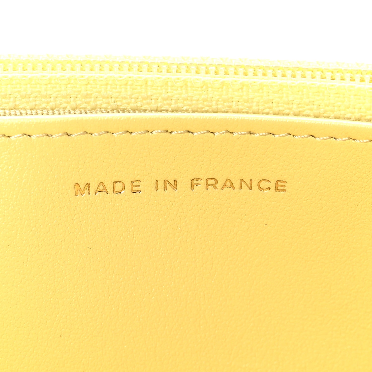 Chanel Iridescent Caviar Quilted Wallet on Chain WOC Yellow 7 of 9