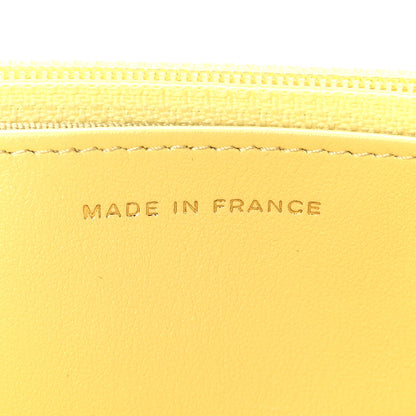 Chanel Iridescent Caviar Quilted Wallet on Chain WOC Yellow 7 of 9