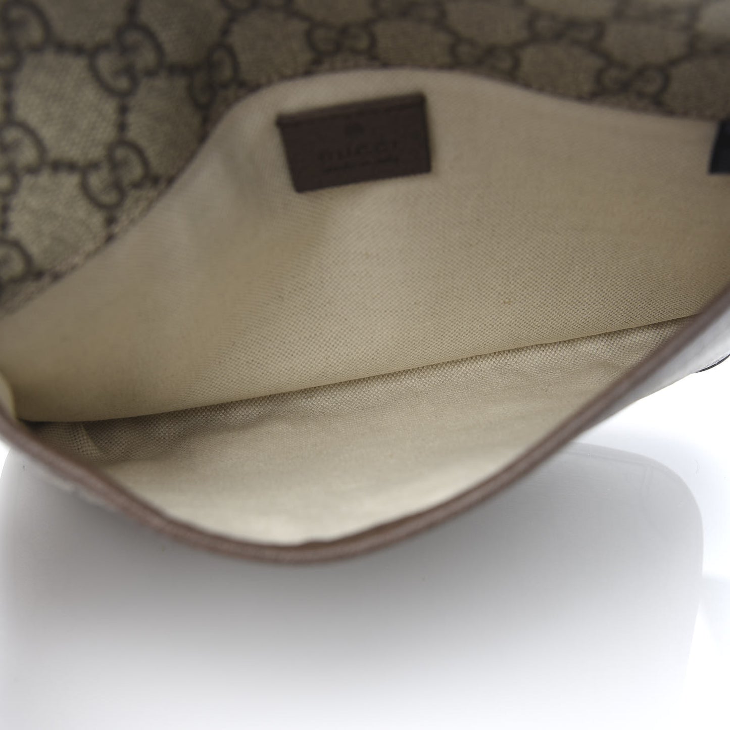 GG Supreme Monogram Neo Vintage Web Belt Bag Brown