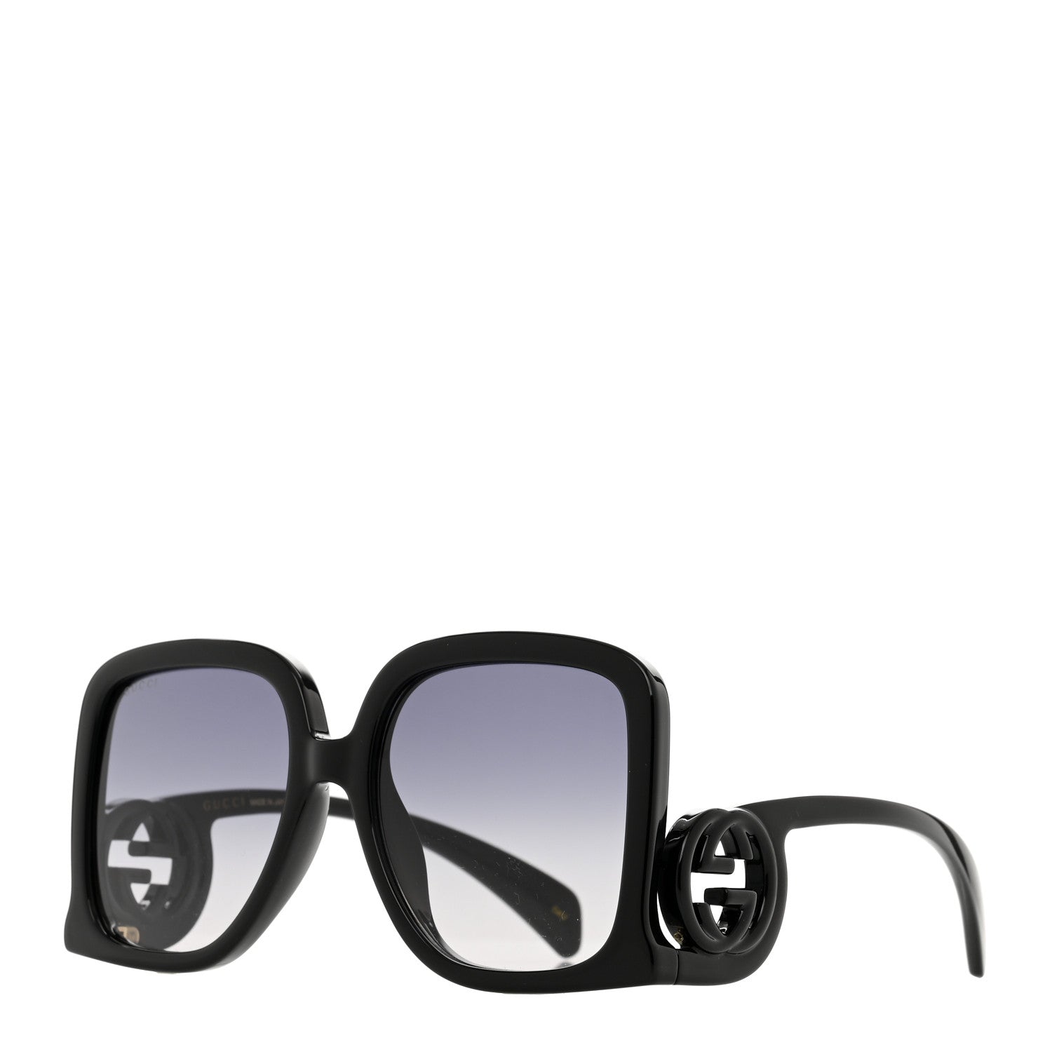 Gucci Acetate Rectangle Frame Sunglasses GG1326S Black 1 of 6