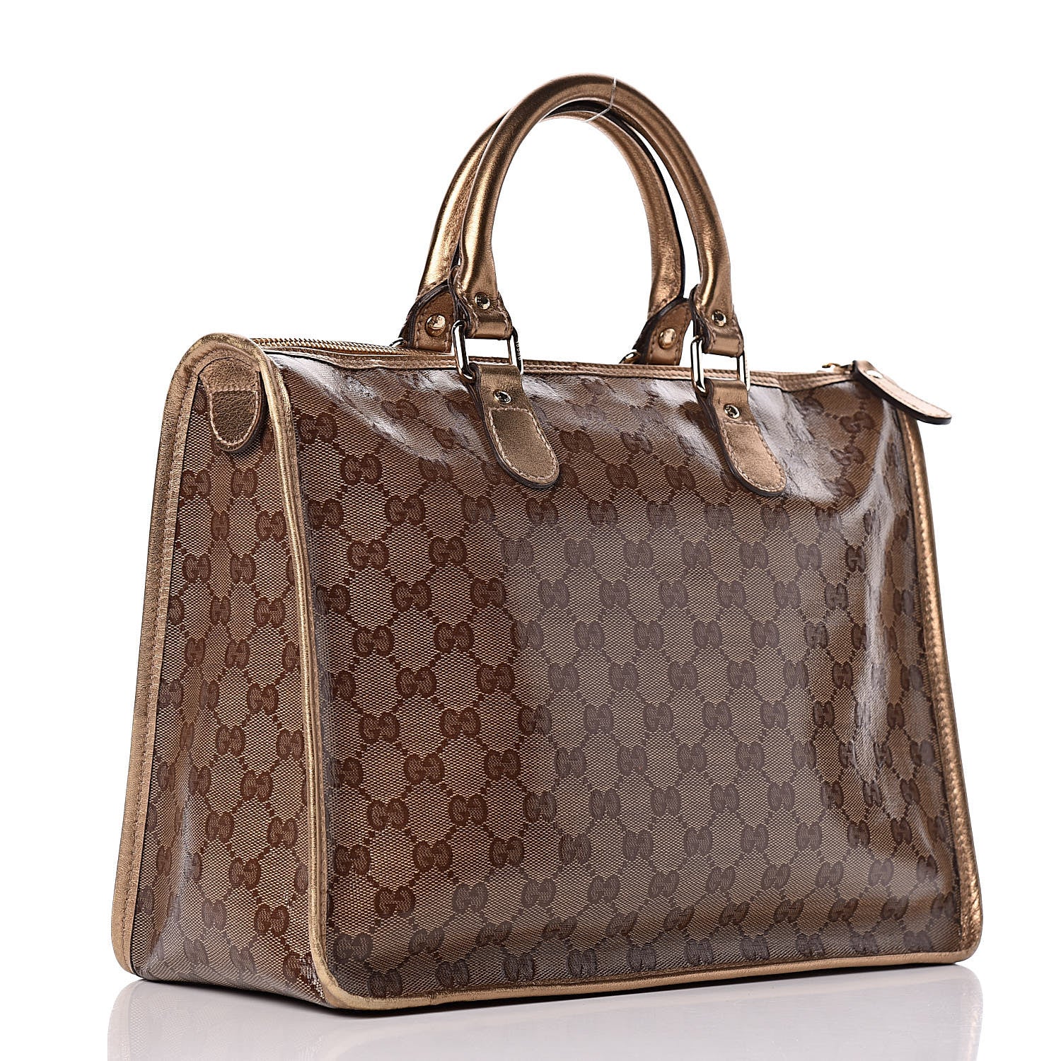 Gucci Crystal Monogram Medium Joy Tote Bag Gold 3 of 12