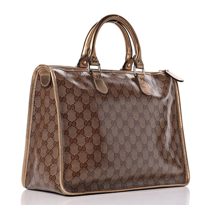 Gucci Crystal Monogram Medium Joy Tote Bag Gold 3 of 12