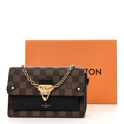 Louis Vuitton Damier Ebene Vavin Chain Wallet Black 11 of 11