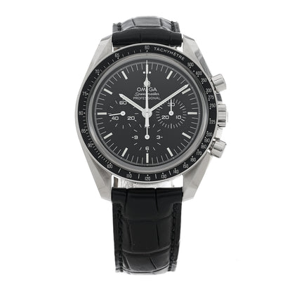 Omega Stainless Steel Alligator 42mm Speedmaster Moonwatch Professional Chronograph Manual Winding Watch Black 311.33.42.30.01.002 1 of 4