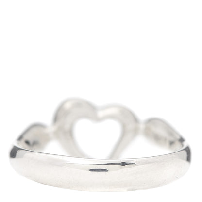 Tiffany Sterling Silver Elsa Peretti Open Heart Ring 49 5 3 of 5