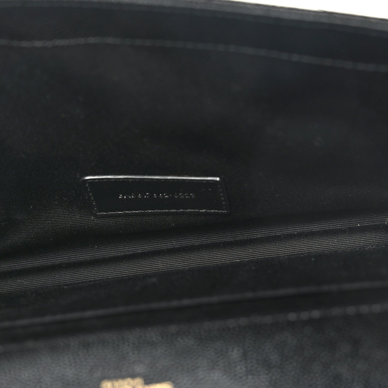 Saint Laurent Grain De Poudre Matelasse Chevron Monogram Envelope Clutch Black 5 of 9