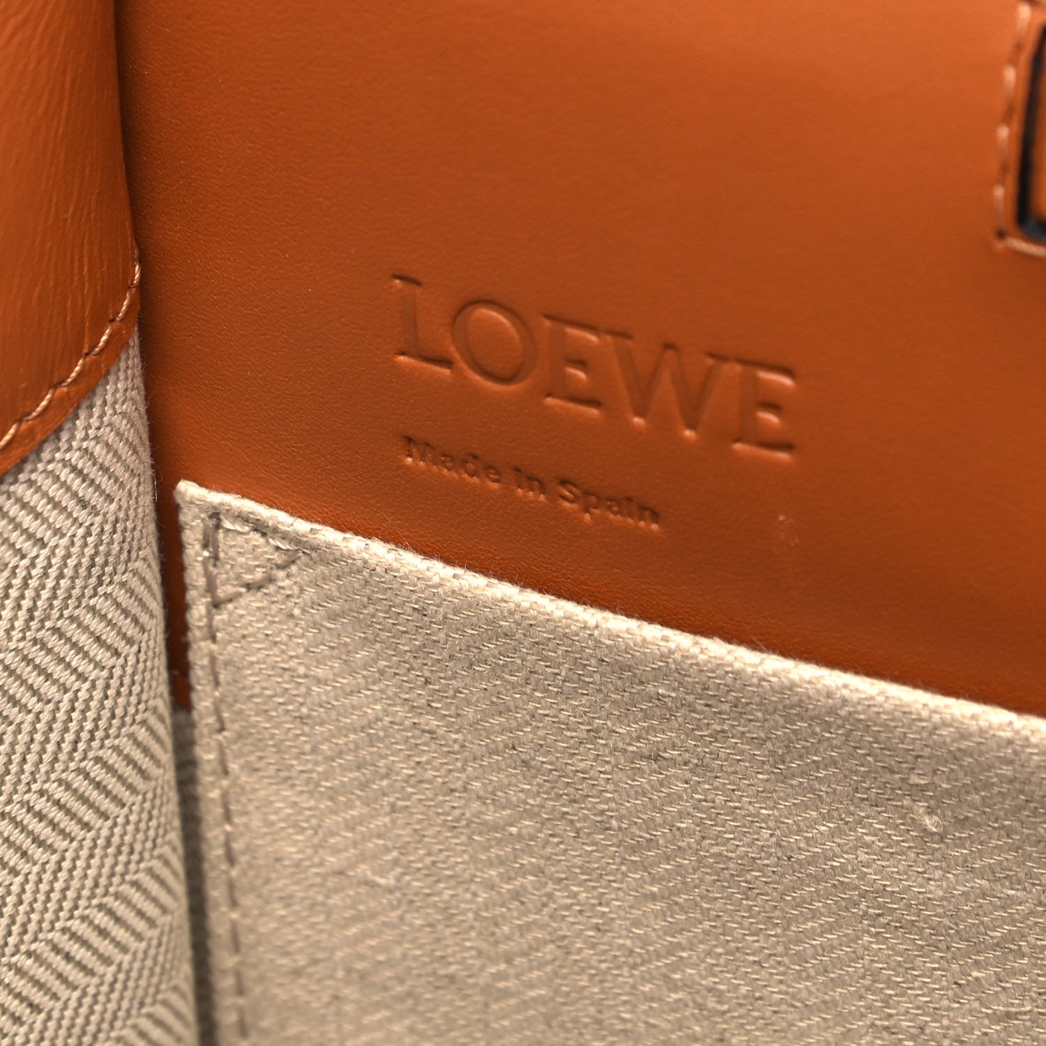 Loewe Grained Calfskin Cushion Tote Tan 8 of 10