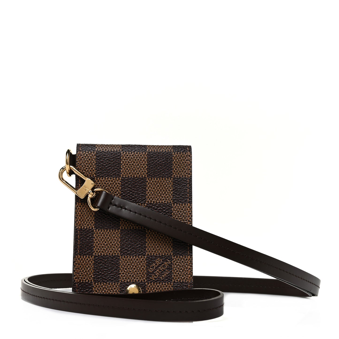 Damier Ebene Porte Carte ID Bandouliere