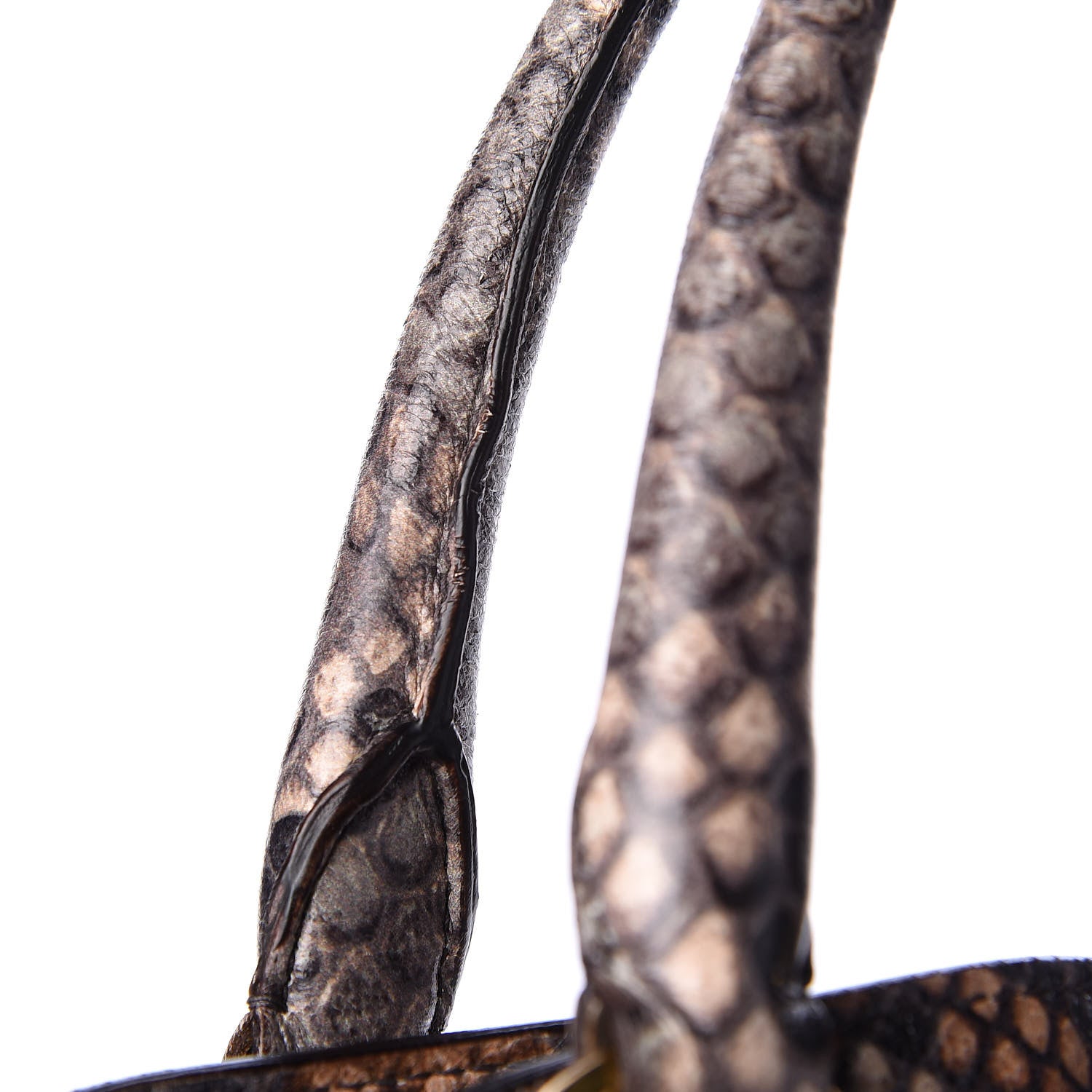 Prada Cervo Lux Snakeskin Print Shopping Bag Naturale 14 of 15