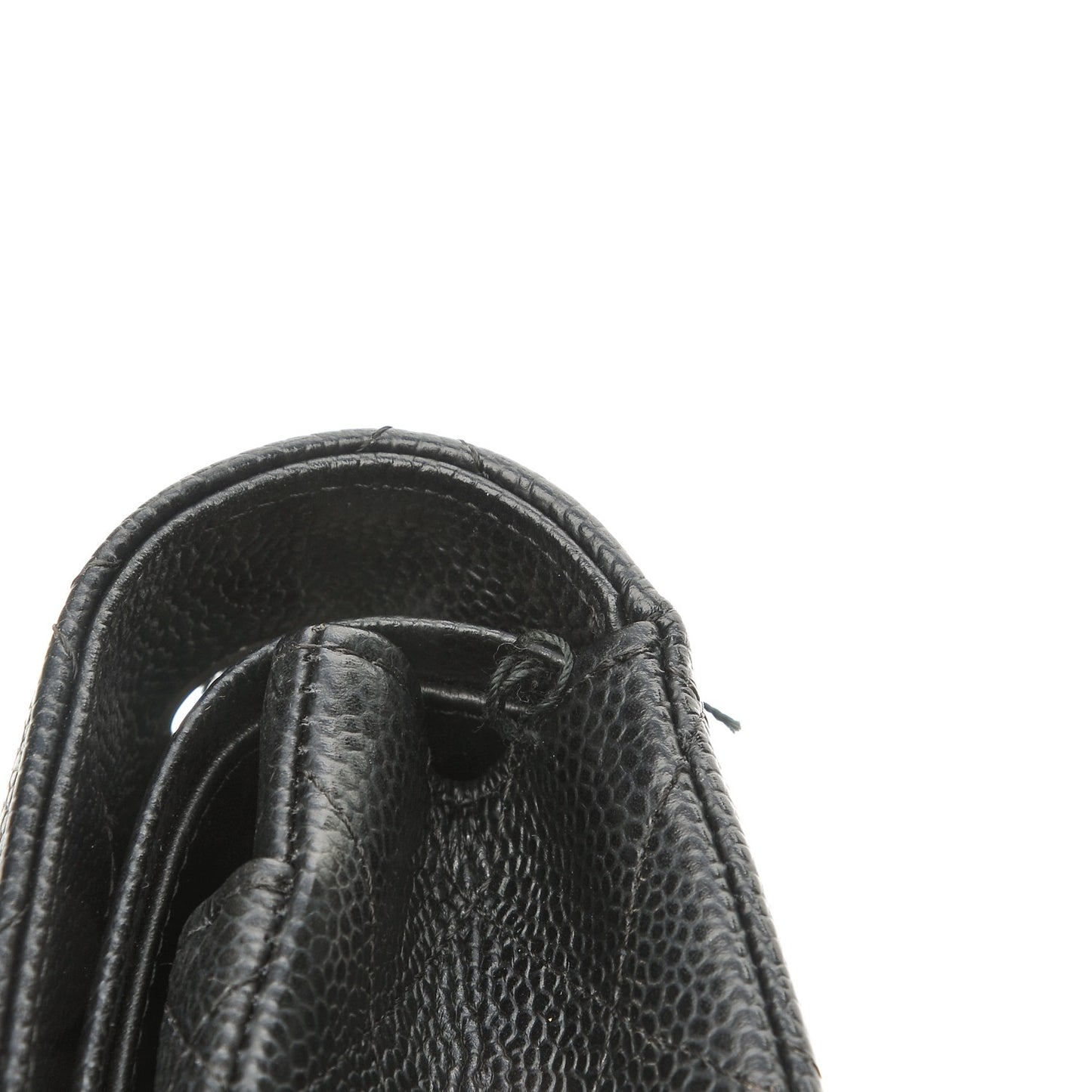 Caviar Quilted Small Double Flap Black