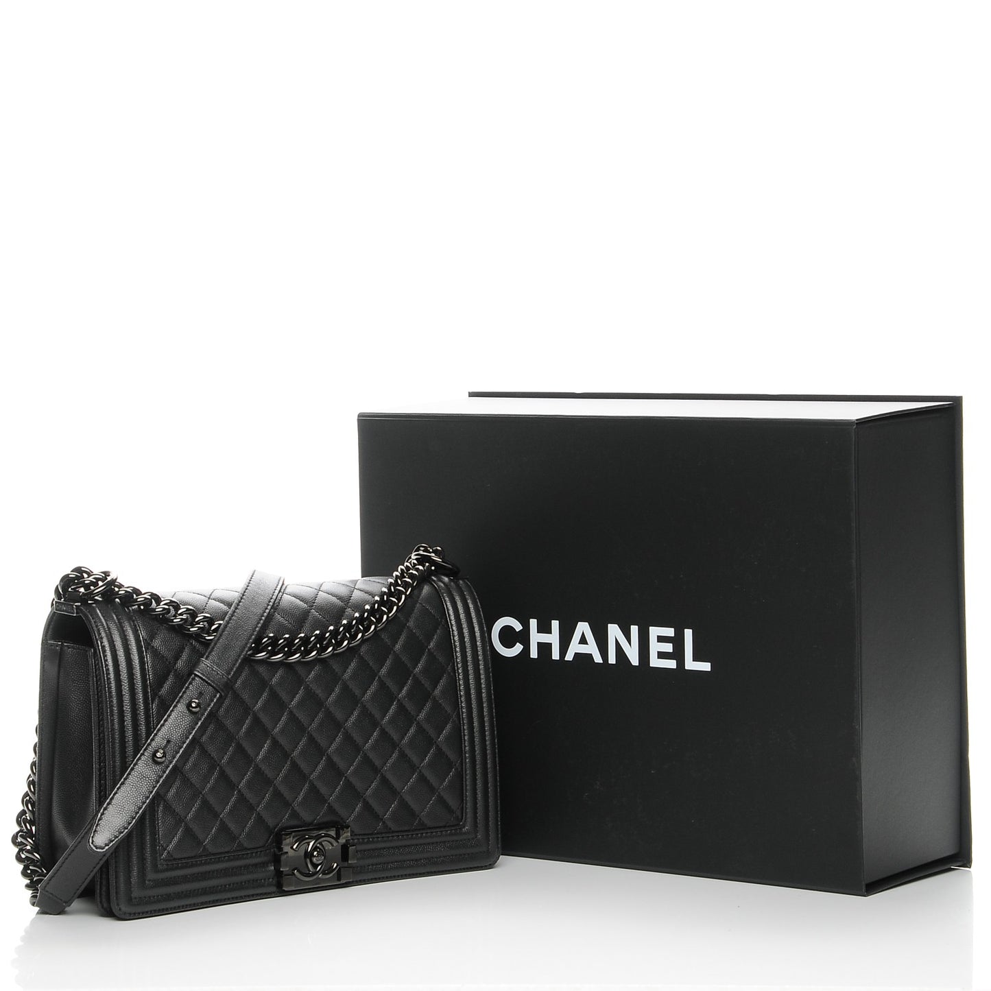 Caviar Quilted New Medium Boy Flap So Black