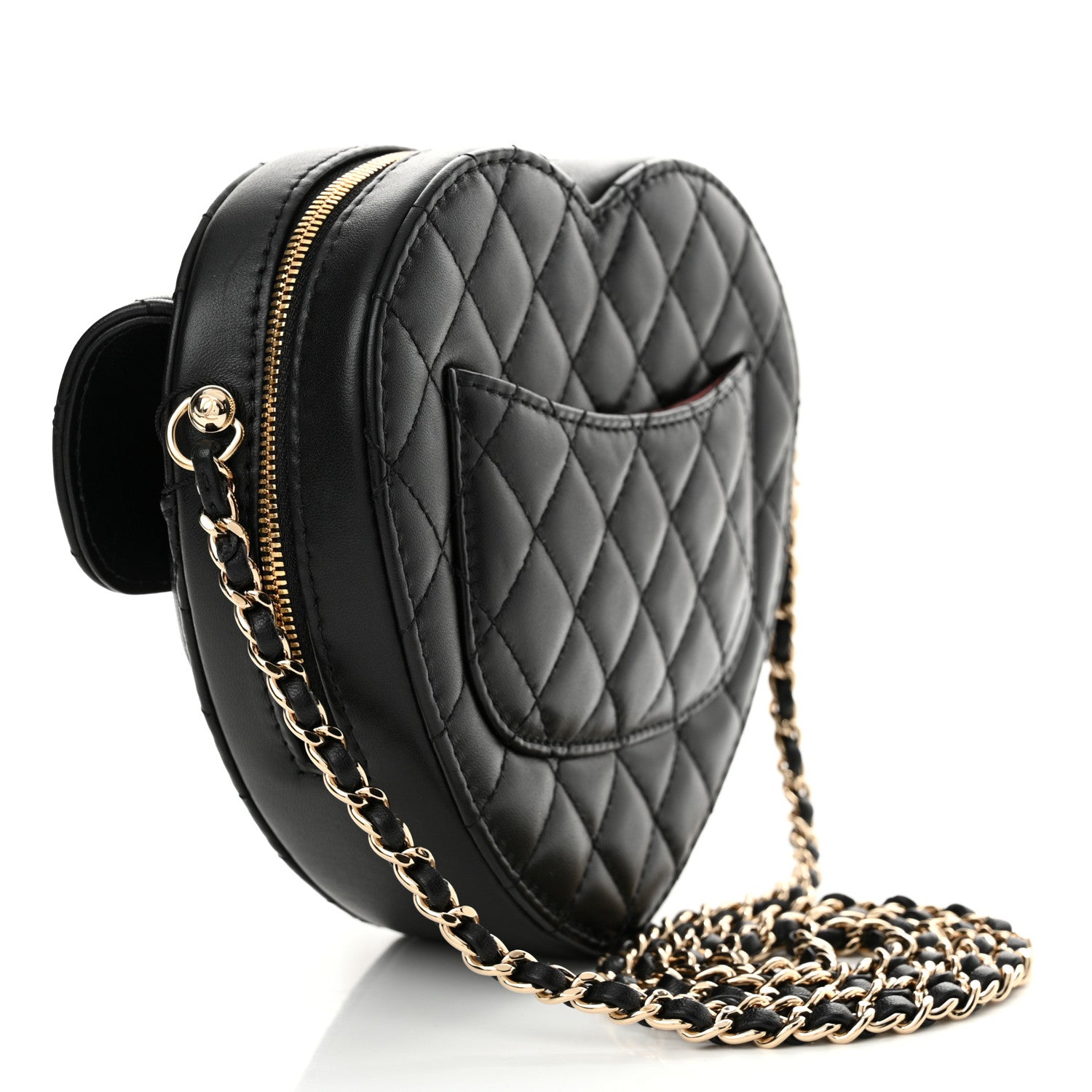 Chanel Lambskin Quilted CC In Love Heart Bag Black 3 of 11