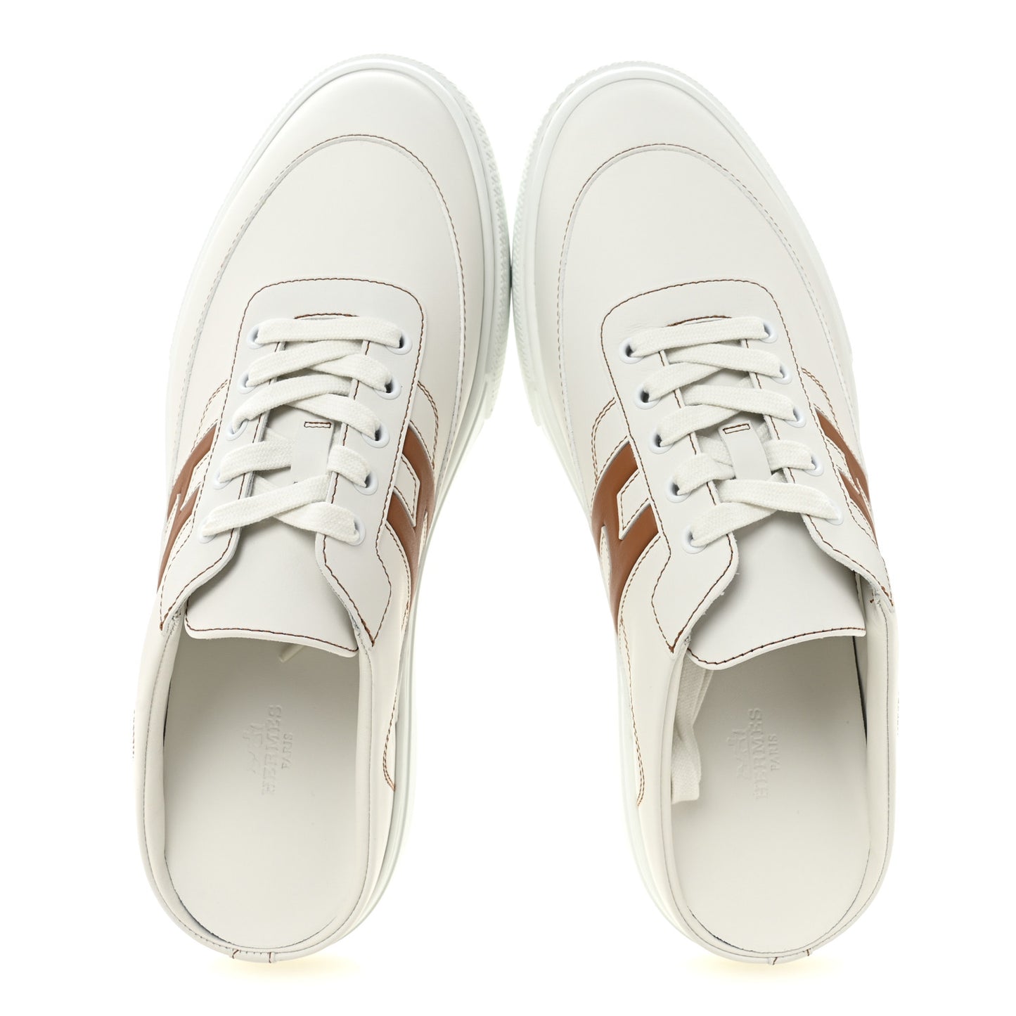 Calfskin Mens Keep Mule Sneakers 43 White Naturel