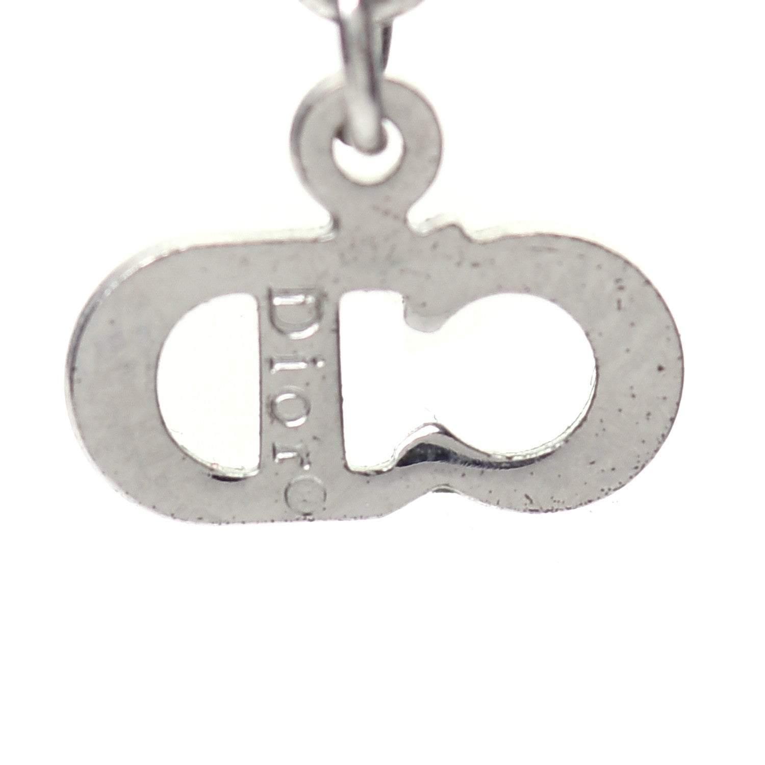 Christian Dior Metal Logo Necklace Silver 5 of 6