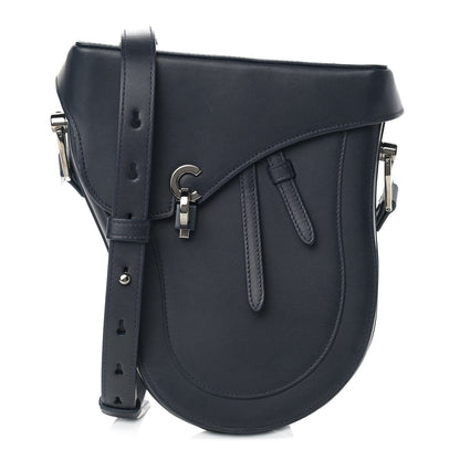 Christian Dior Calfskin Crossbody Saddle Bag Navy Blue 1 of 10
