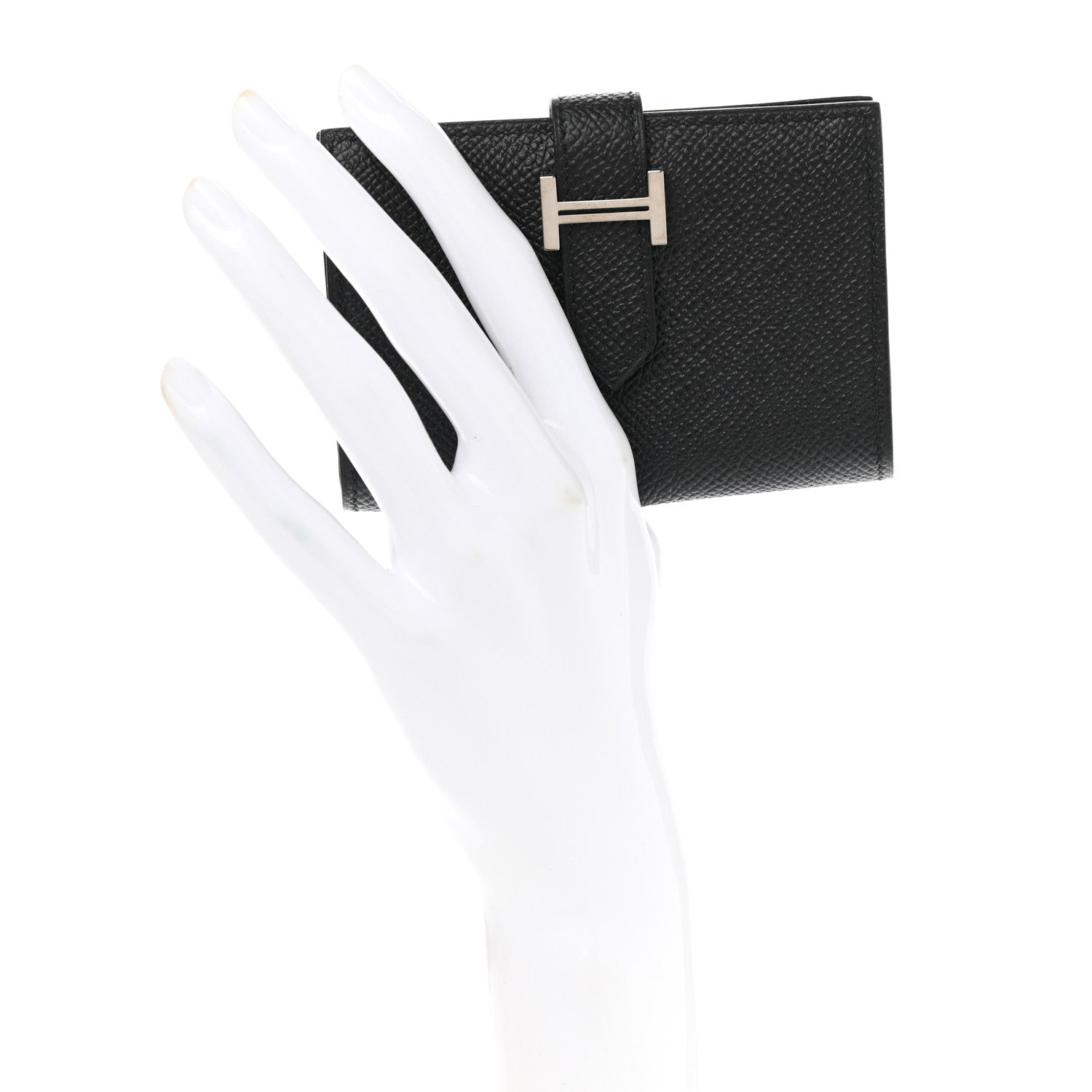 Hermes Epsom Mini Bearn Wallet Black 2 of 8