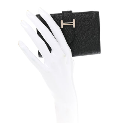 Hermes Epsom Mini Bearn Wallet Black 2 of 8