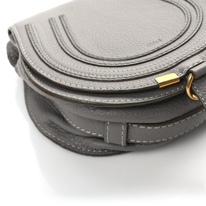Chloe Calfskin Mini Marcie Round Crossbody Bag Cashmere Grey 12 of 16
