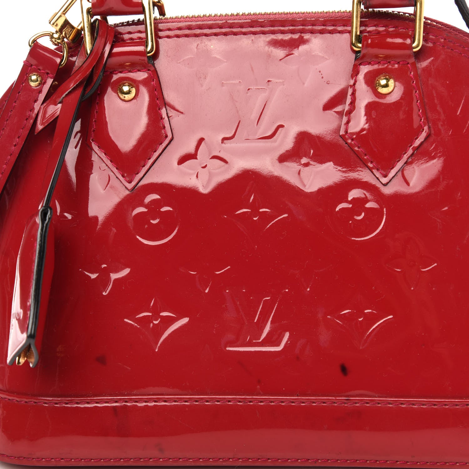 Louis Vuitton Vernis Alma BB Pomme D'Amour 10 of 13