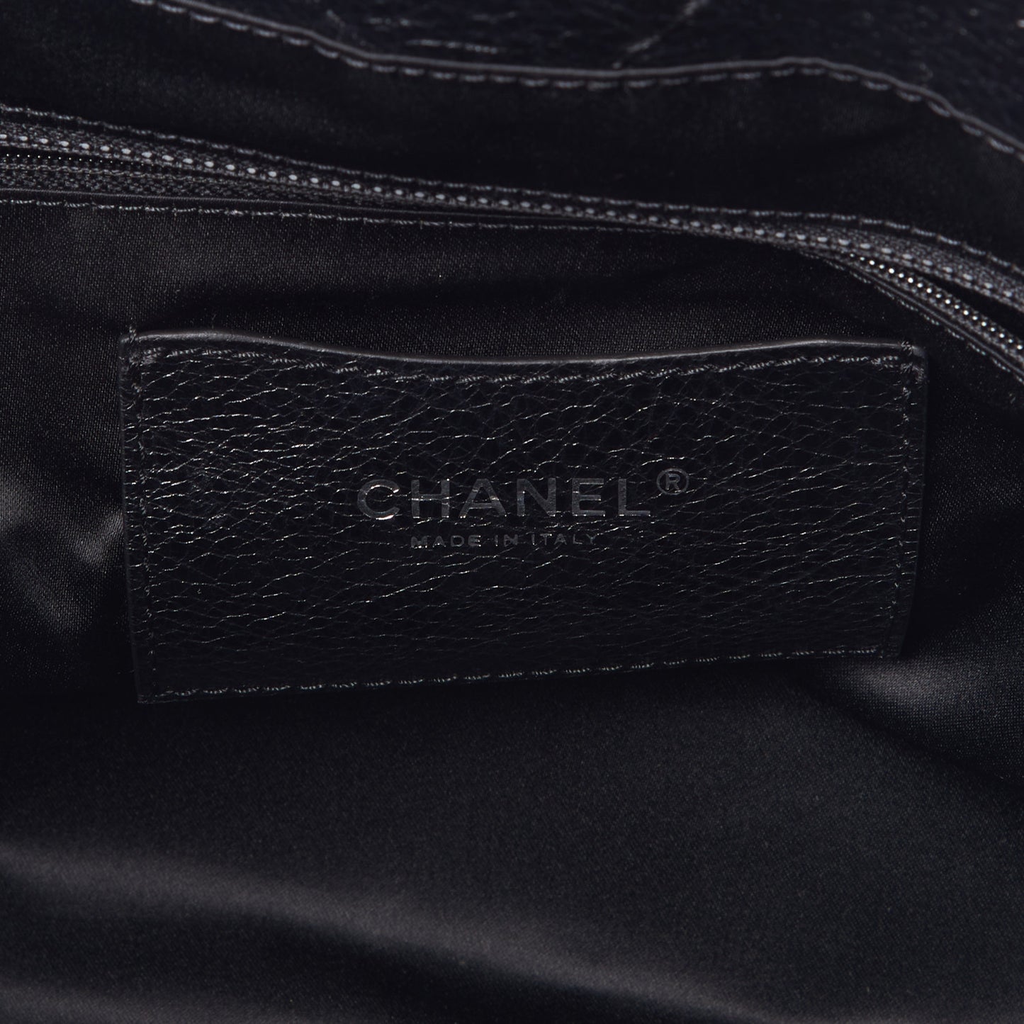 Glazed Calfskin Large On The Road Tote Black