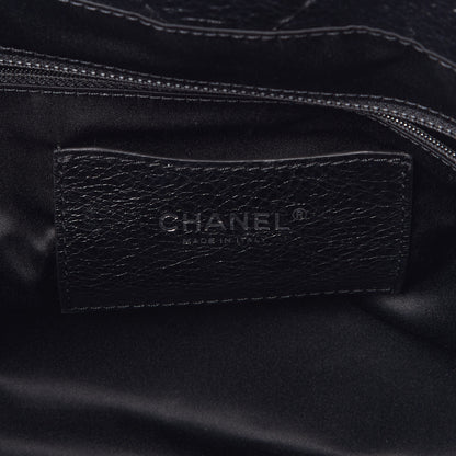 Chanel Glazed Calfskin Large On The Road Tote Black 9 of 10