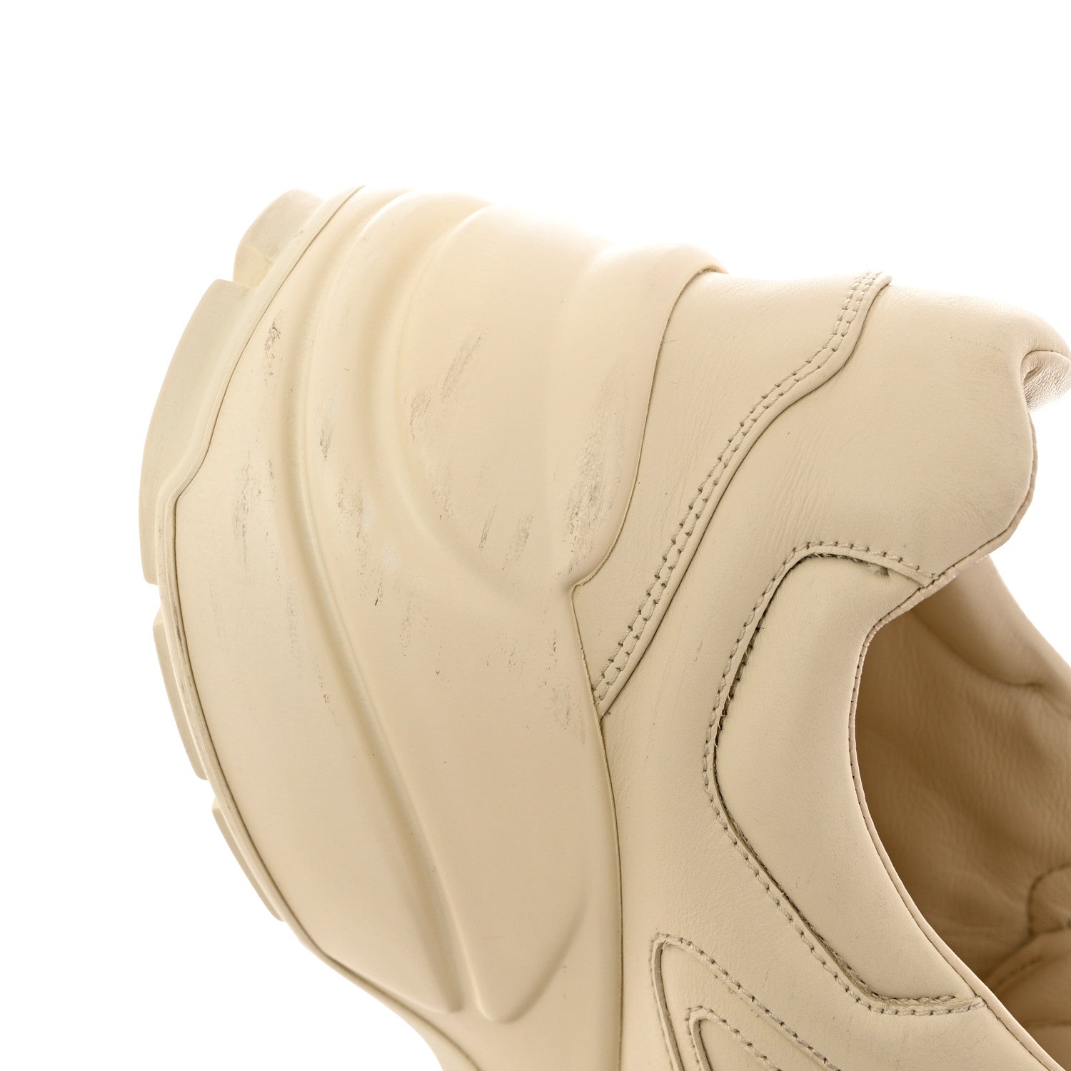 Gucci Calfskin Logo Womens Rhyton Sneakers 40 Ivory 9 of 12