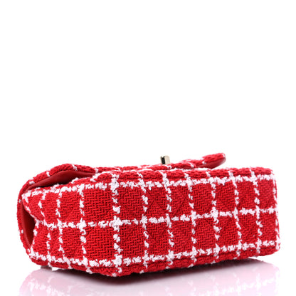 Chanel Tweed Mini Rectangular Flap Red White 4 of 11