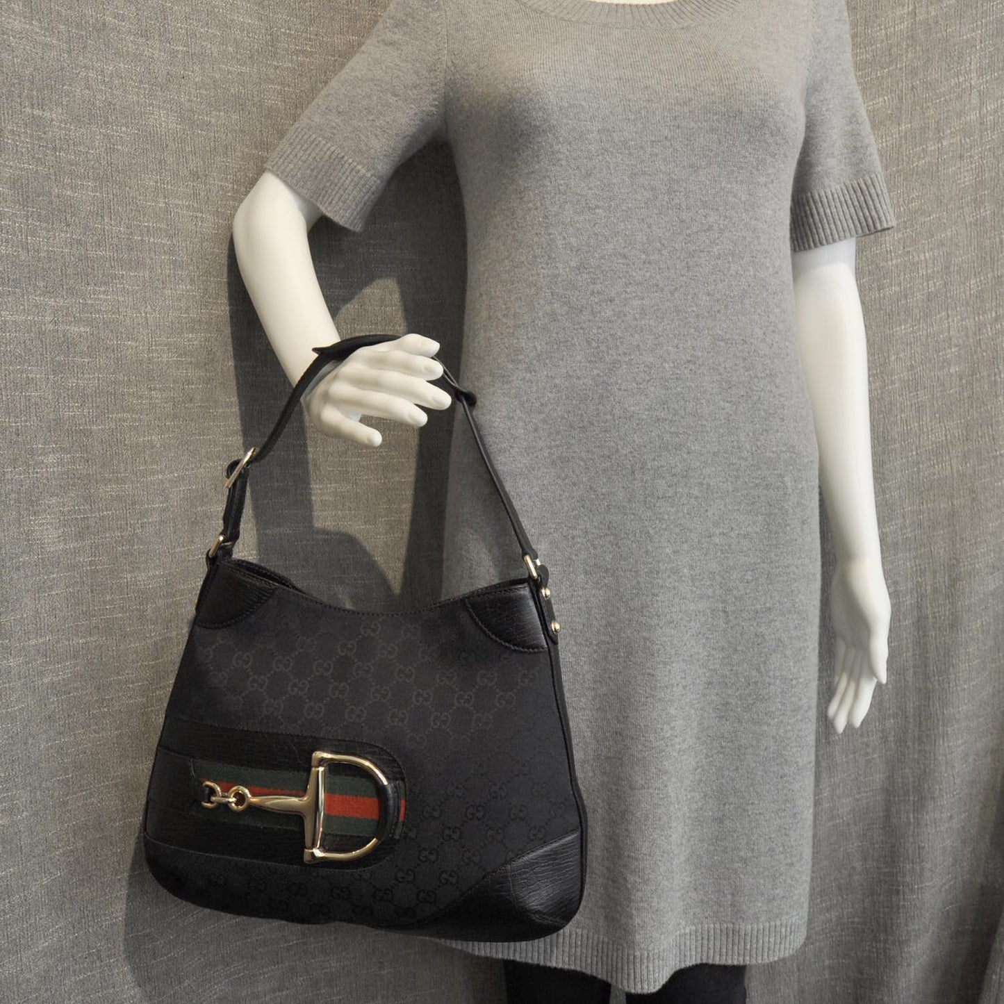 Monogram Web Hasler Hobo Black