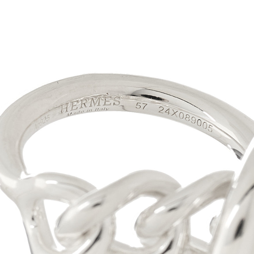 Hermes Sterling Silver GM Croisette Ring 57 8 5 of 6